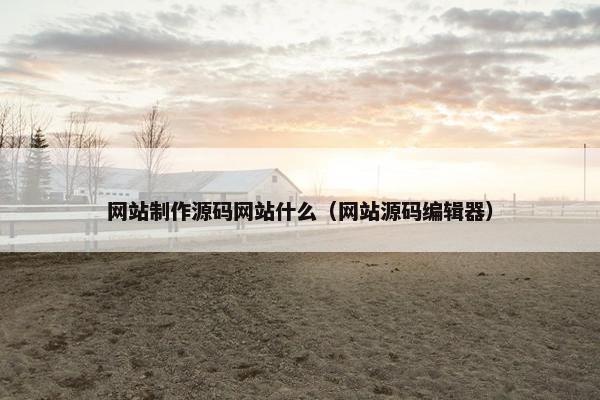 网站制作源码网站什么（网站源码编辑器）-第1张图片-冷动云