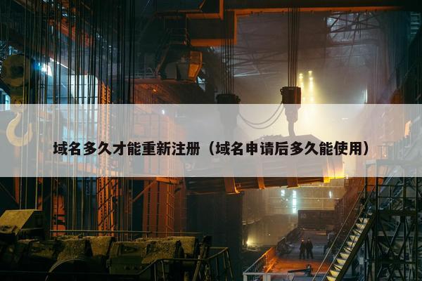 域名多久才能重新注册（域名申请后多久能使用）-第1张图片-冷动云