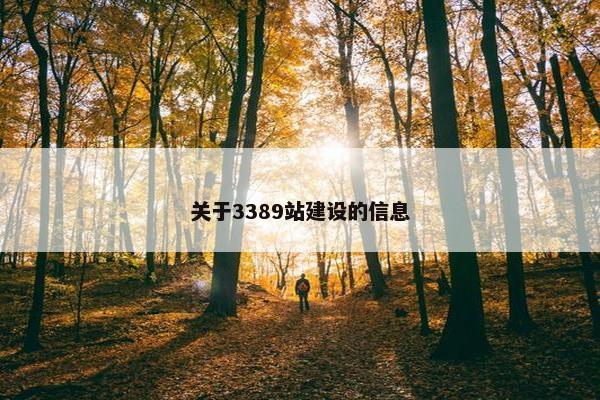 关于3389站建设的信息-第1张图片-冷动云