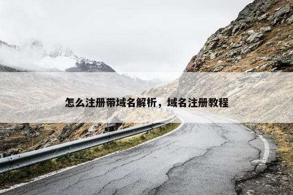 怎么注册带域名解析，域名注册教程-第1张图片-冷动云
