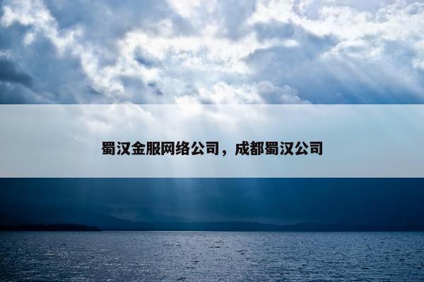 蜀汉金服网络公司，成都蜀汉公司-第1张图片-冷动云