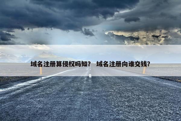 域名注册算侵权吗知？ 域名注册向谁交钱？-第1张图片-冷动云