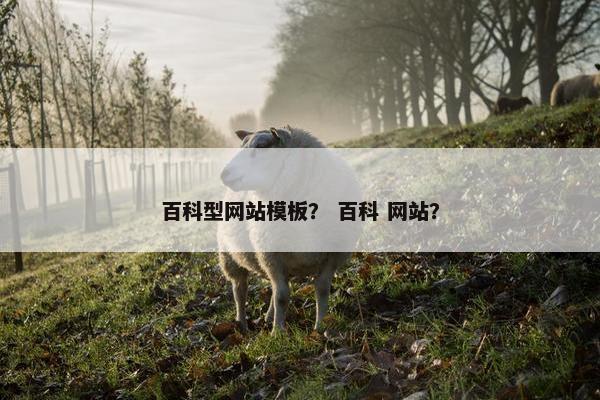 百科型网站模板？ 百科 网站？-第1张图片-冷动云
