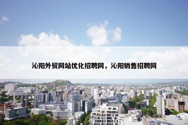 沁阳外贸网站优化招聘网，沁阳销售招聘网-第1张图片-冷动云
