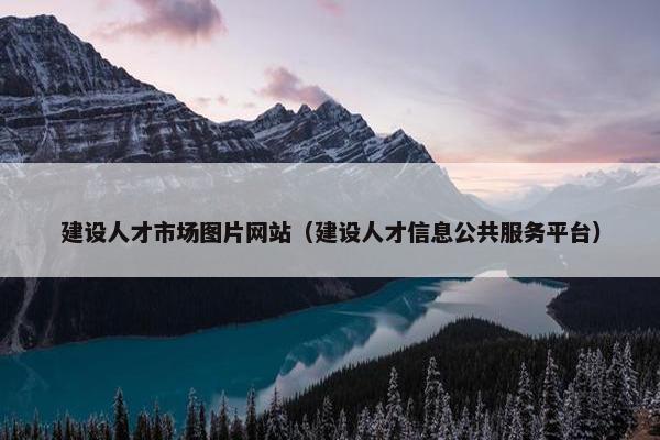 建设人才市场图片网站（建设人才信息公共服务平台）-第1张图片-冷动云