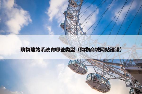 购物建站系统有哪些类型（购物商城网站建设）-第1张图片-冷动云