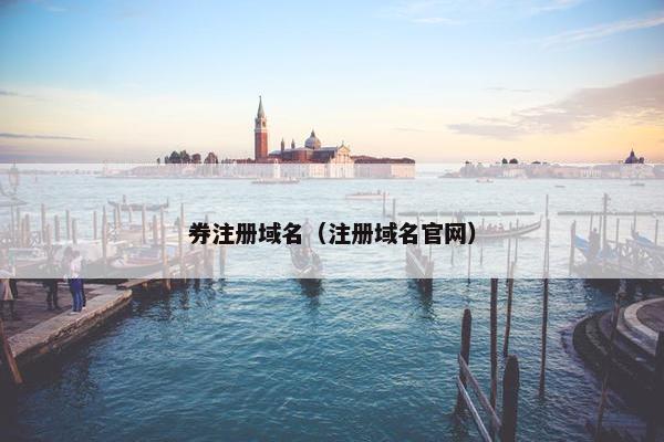 券注册域名（注册域名官网）-第1张图片-冷动云