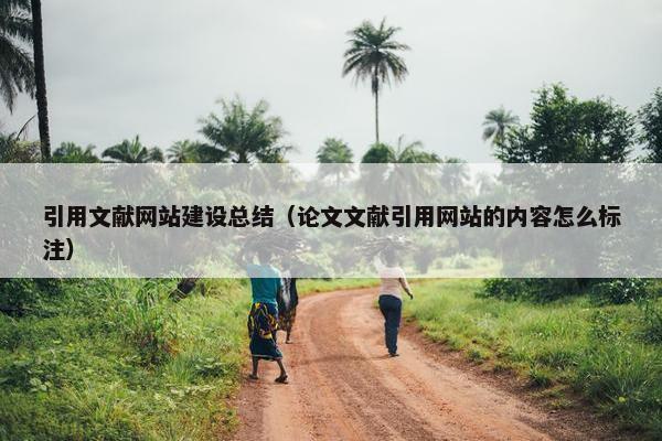 引用文献网站建设总结（论文文献引用网站的内容怎么标注）-第1张图片-冷动云