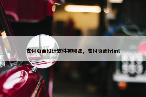 支付页面设计软件有哪些，支付页面html-第1张图片-冷动云