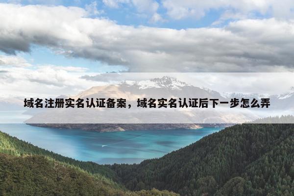 域名注册实名认证备案，域名实名认证后下一步怎么弄-第1张图片-冷动云