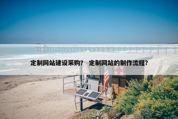 定制网站建设采购？ 定制网站的制作流程？-第1张图片-冷动云