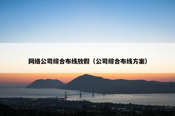 网络公司综合布线放假（公司综合布线方案）-第1张图片-冷动云