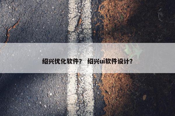 绍兴优化软件？ 绍兴ui软件设计？-第1张图片-冷动云