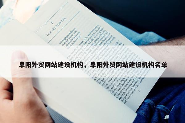 阜阳外贸网站建设机构，阜阳外贸网站建设机构名单-第1张图片-冷动云