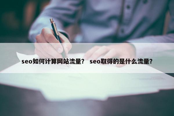 seo如何计算网站流量？ seo取得的是什么流量？-第1张图片-冷动云
