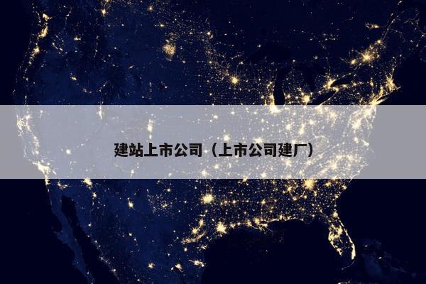 建站上市公司（上市公司建厂）-第1张图片-冷动云