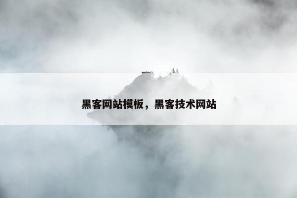 黑客网站模板，黑客技术网站-第1张图片-冷动云