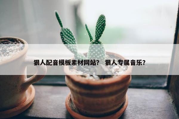 狠人配音模板素材网站？ 狠人专属音乐？-第1张图片-冷动云