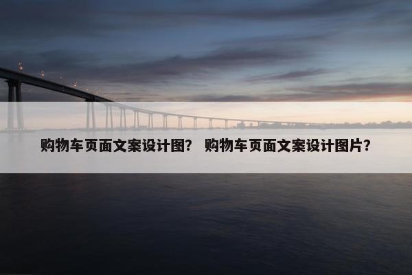 购物车页面文案设计图？ 购物车页面文案设计图片？-第1张图片-冷动云