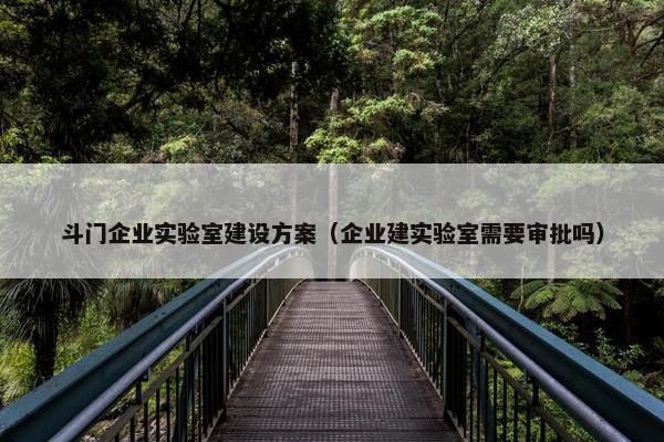 斗门企业实验室建设方案（企业建实验室需要审批吗）-第1张图片-冷动云