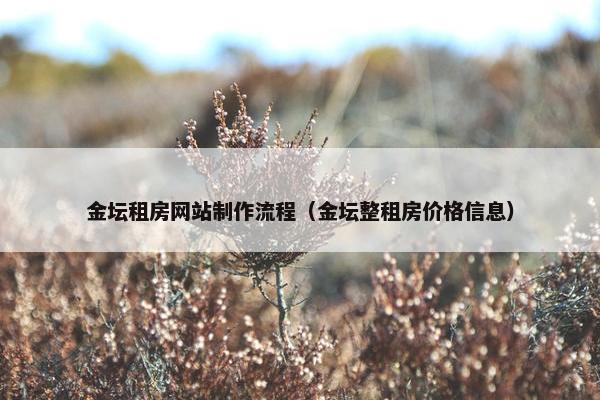 金坛租房网站制作流程（金坛整租房价格信息）-第1张图片-冷动云