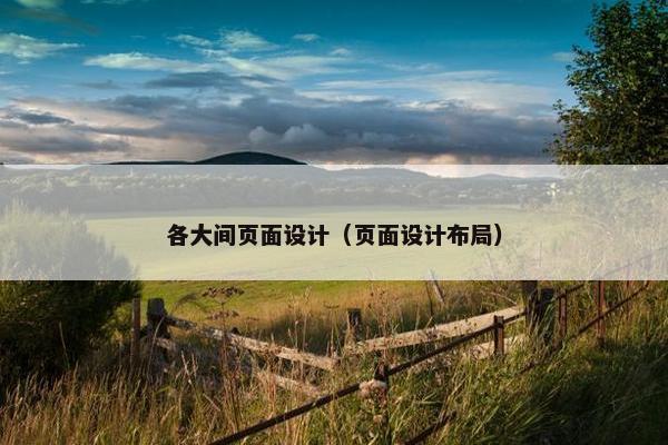 各大间页面设计（页面设计布局）-第1张图片-冷动云