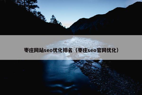 枣庄网站seo优化排名（枣庄seo官网优化）-第1张图片-冷动云