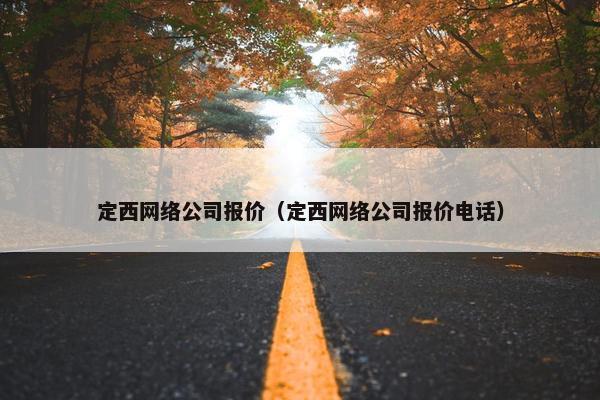 定西网络公司报价（定西网络公司报价电话）-第1张图片-冷动云