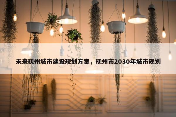 未来抚州城市建设规划方案，抚州市2030年城市规划-第1张图片-冷动云