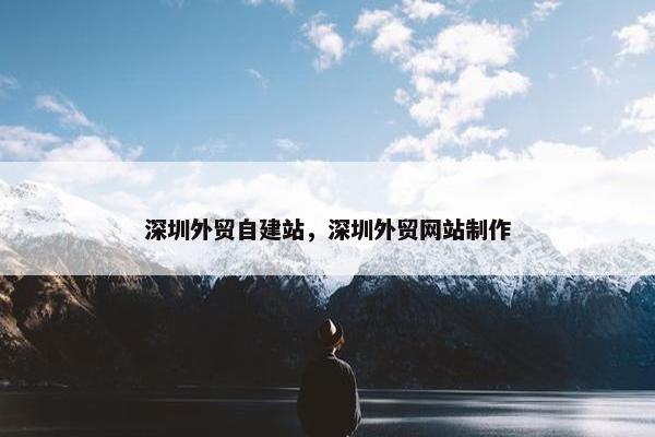 深圳外贸自建站，深圳外贸网站制作-第1张图片-冷动云