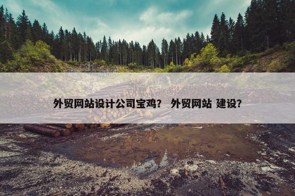 外贸网站设计公司宝鸡？ 外贸网站 建设？-第1张图片-冷动云
