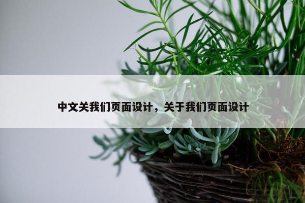 中文关我们页面设计，关于我们页面设计-第1张图片-冷动云