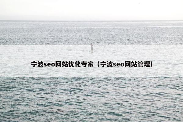 宁波seo网站优化专家（宁波seo网站管理）-第1张图片-冷动云