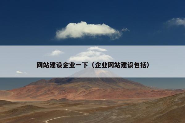 网站建设企业一下（企业网站建设包括）-第1张图片-冷动云