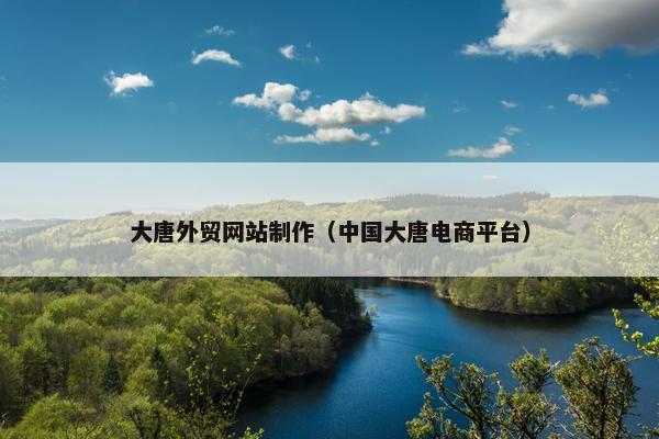 大唐外贸网站制作（中国大唐电商平台）-第1张图片-冷动云