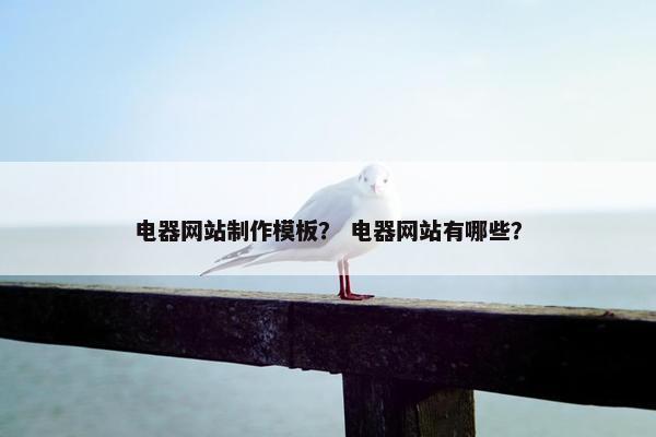 电器网站制作模板？ 电器网站有哪些？-第1张图片-冷动云