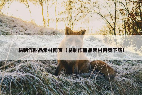 易制作甜品素材网页（易制作甜品素材网页下载）-第1张图片-冷动云