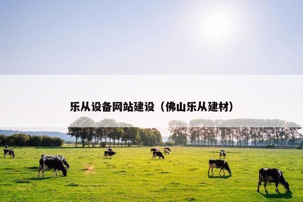 乐从设备网站建设（佛山乐从建材）-第1张图片-冷动云