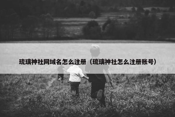 琉璃神社网域名怎么注册（琉璃神社怎么注册账号）-第1张图片-冷动云