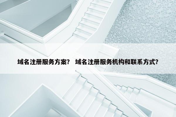 域名注册服务方案？ 域名注册服务机构和联系方式？-第1张图片-冷动云