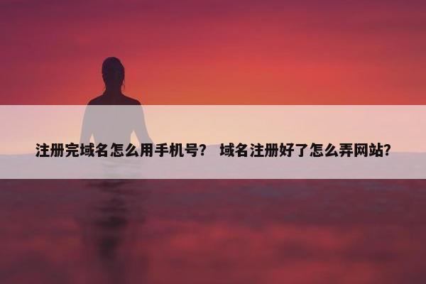注册完域名怎么用手机号？ 域名注册好了怎么弄网站？-第1张图片-冷动云