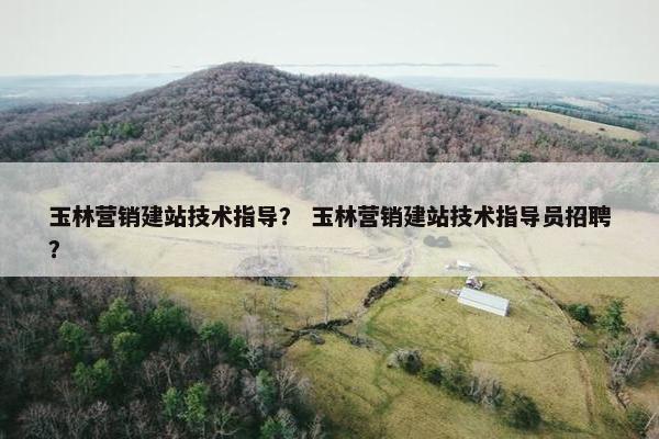 玉林营销建站技术指导？ 玉林营销建站技术指导员招聘？-第1张图片-冷动云