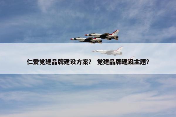 仁爱党建品牌建设方案？ 党建品牌建设主题？-第1张图片-冷动云