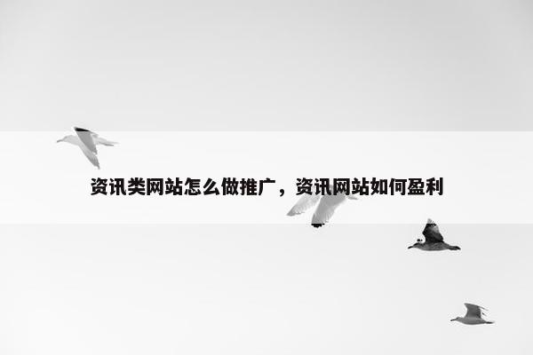 资讯类网站怎么做推广，资讯网站如何盈利-第1张图片-冷动云