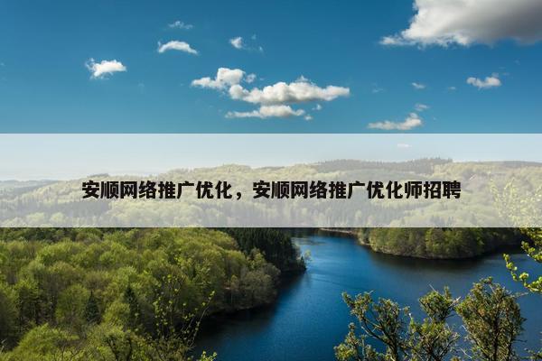 安顺网络推广优化，安顺网络推广优化师招聘-第1张图片-冷动云