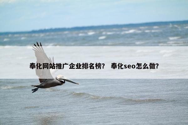 奉化网站推广企业排名榜？ 奉化seo怎么做？-第1张图片-冷动云