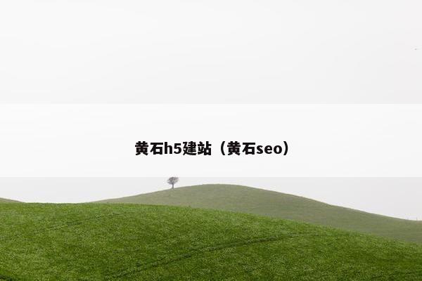 黄石h5建站（黄石seo）-第1张图片-冷动云