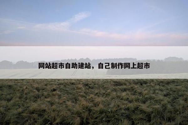 网站超市自助建站，自己制作网上超市-第1张图片-冷动云
