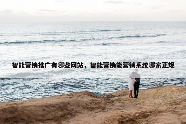 智能营销推广有哪些网站，智能营销能营销系统哪家正规-第1张图片-冷动云