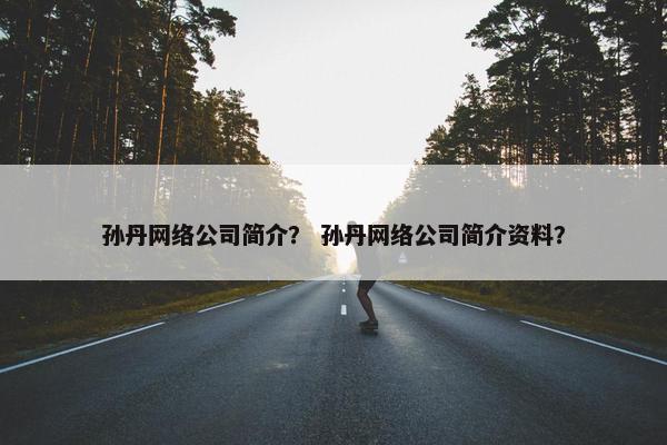 孙丹网络公司简介？ 孙丹网络公司简介资料？-第1张图片-冷动云